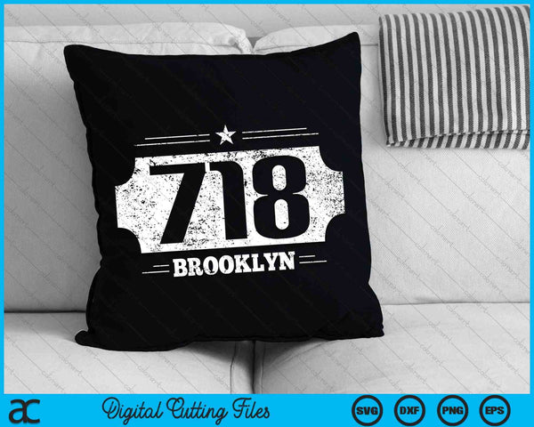 Area Code 718 Brooklyn SVG PNG Digital Cutting Files