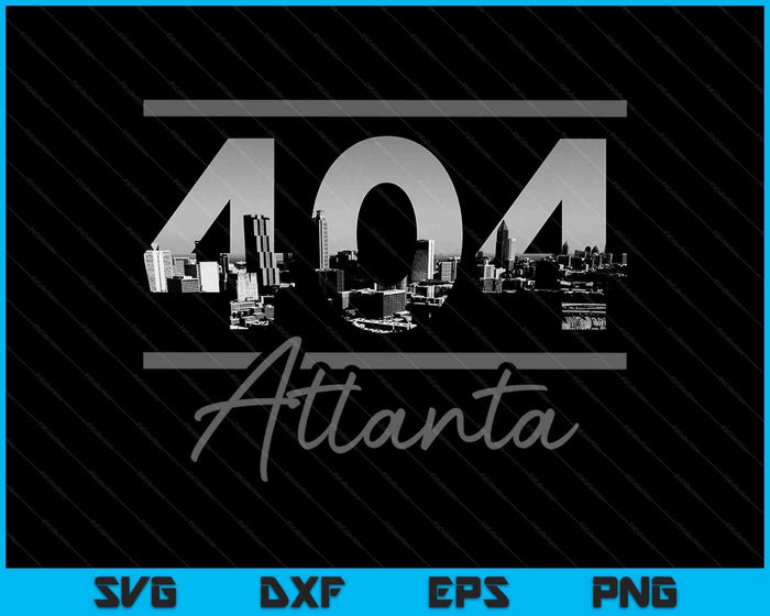 Atlanta 404 Area Code Skyline Georgia Vintage SVG PNG Cutting Printable Files Atlanta 404 Area Code Skyline Georgia Vintage SVG PNG Cutting Printable Files