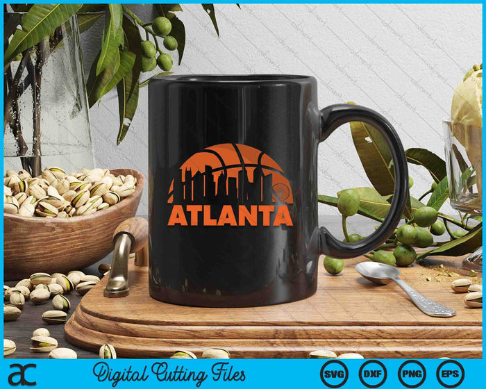 Atlanta City Skyline Atlanta Basketball SVG PNG Digital Cutting Files Atlanta City Skyline Atlanta Basketball SVG PNG Digital Cutting Files