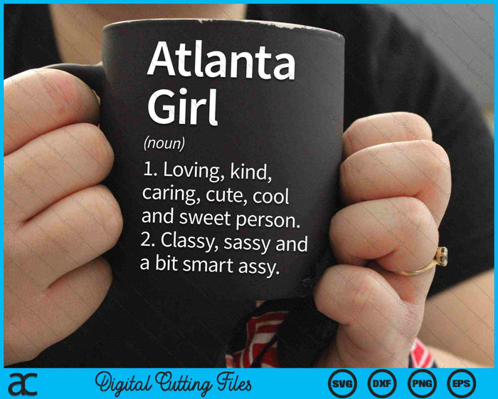 Atlanta Girl GA Georgia City Home Roots SVG PNG digitale snijbestanden Atlanta Girl GA Georgia City Home Roots SVG PNG digitale snijbestanden