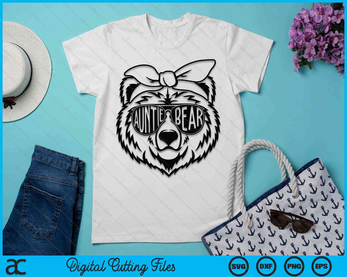 Auntie Bear With Bandana Auntie Bear SVG PNG Digital Cutting Files Auntie Bear With Bandana Auntie Bear SVG PNG Digital Cutting Files