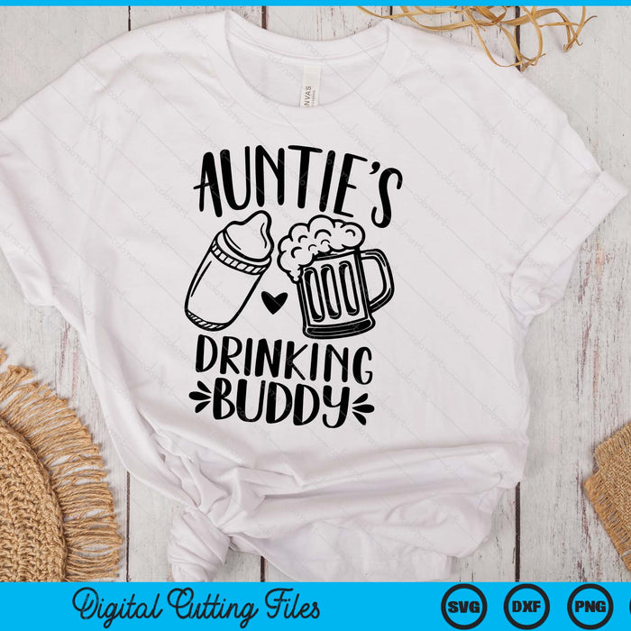 Auntie's Drinking Buddy Father's Day SVG PNG Digital Cutting Files Auntie's Drinking Buddy Father's Day SVG PNG Digital Cutting Files
