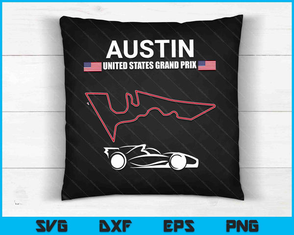 Austin Circuit Formula Racing Car United States Grand Prix SVG PNG Digital Cutting Files
