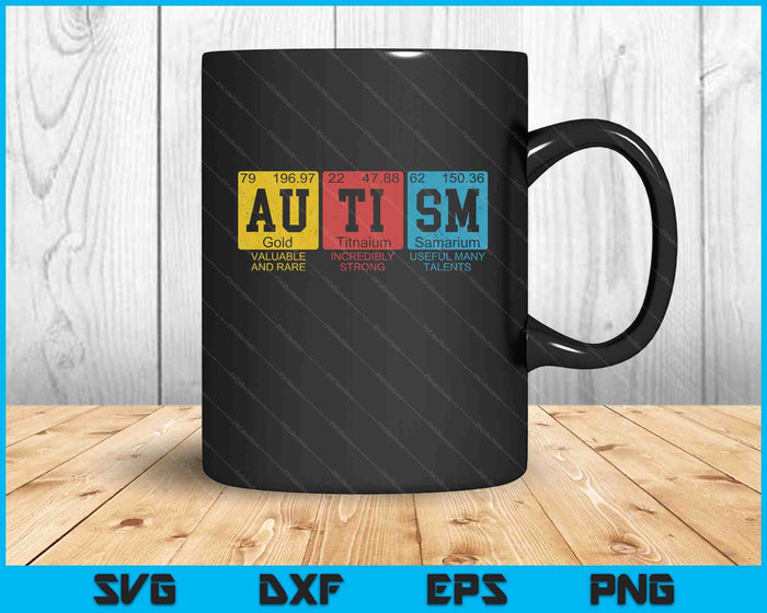 Autism Elements Periodic Table Awareness ASD SVG PNG Digital Printable Files Autism Elements Periodic Table Awareness ASD SVG PNG Digital Printable Files