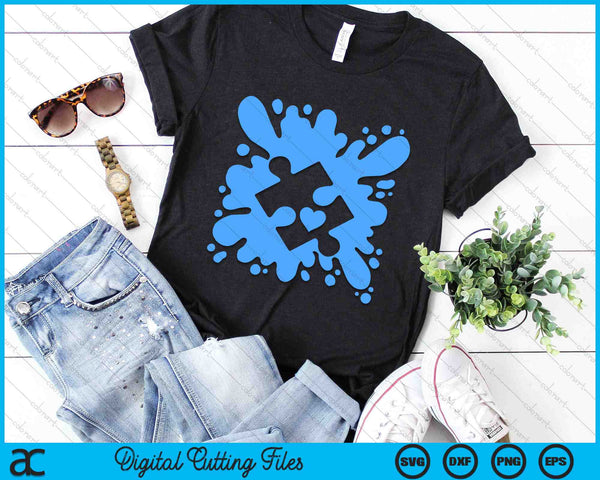 Autism Special Ed Teacher Autism Puzzle Piece Support SVG PNG Digital Cutting Files