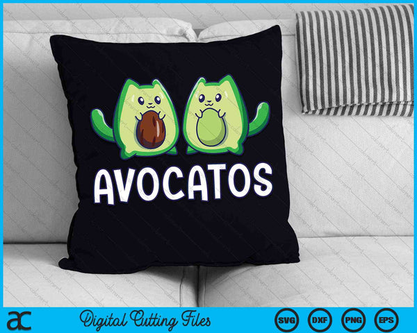 Avogato Avocado Cat Cat Vegan SVG PNG Digital Cutting Files