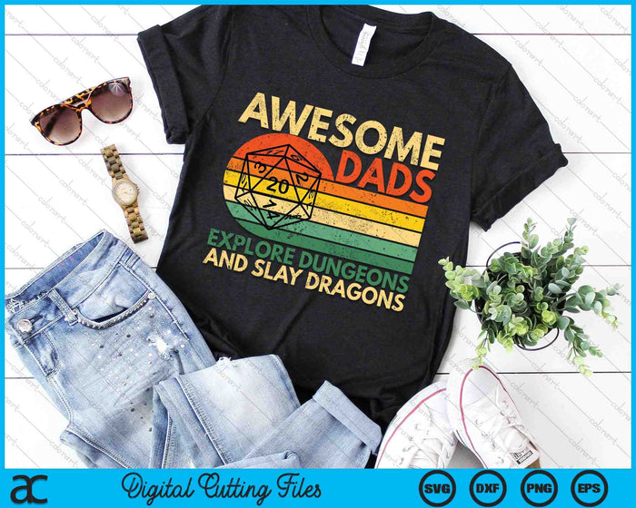 Awesome Dads Explore Dungeons and Slay Dragons Dice Dragon SVG PNG Digital Cutting Files Awesome Dads Explore Dungeons and Slay Dragons Dice Dragon SVG PNG Digital Cutting Files