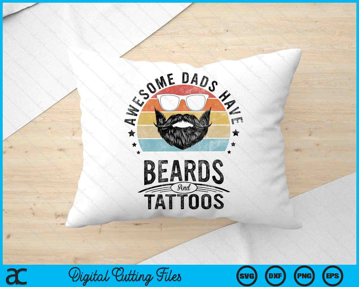Geweldige vaders hebben baarden en tatoeages Bebaarde vader SVG PNG digitale snijbestanden Geweldige vaders hebben baarden en tatoeages Bebaarde vader SVG PNG digitale snijbestanden