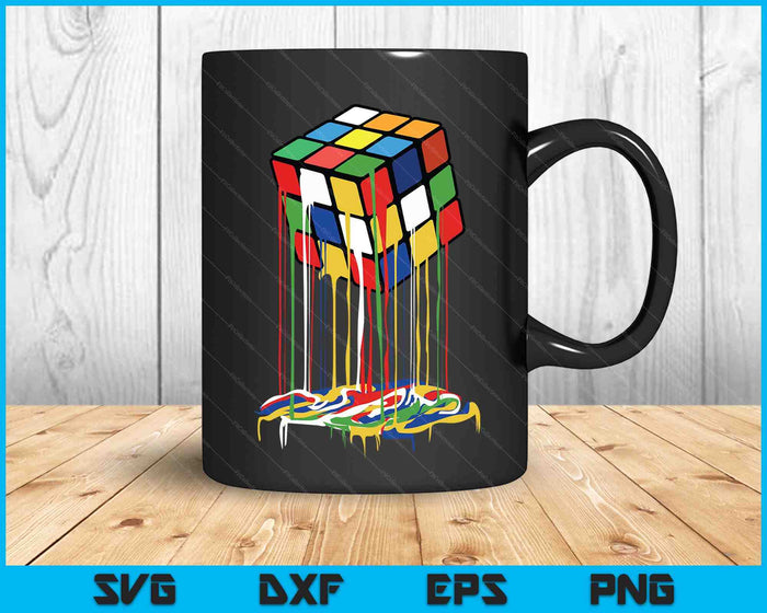 Awesome Graphic Melting Rubik Rubix Rubics Cube SVG PNG Digital Cutting Files