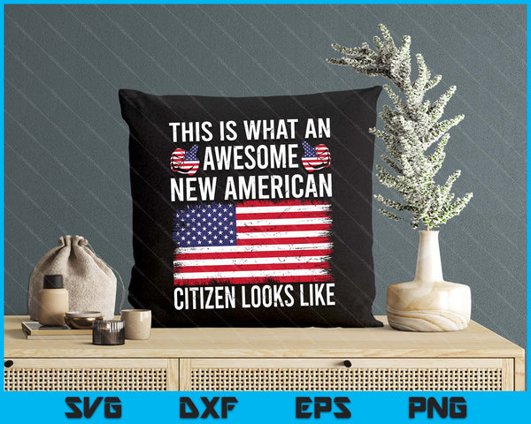 Awesome New American Flag US Citizenship Usa US Citizen SVG PNG Digital Printable Files