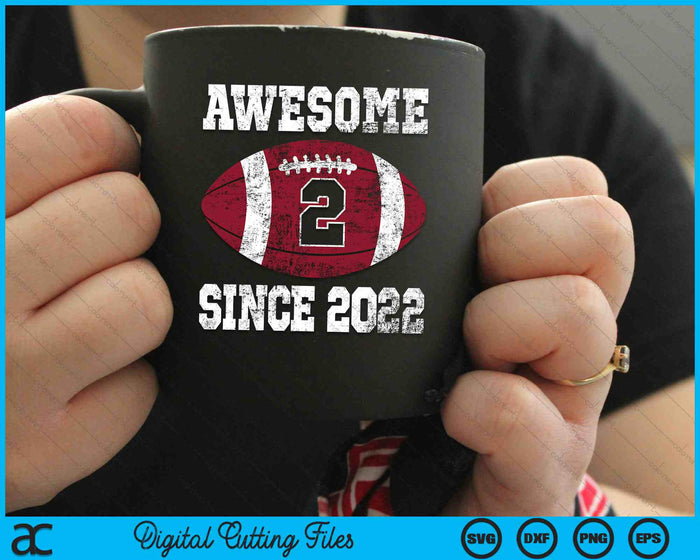 Awesome Since 2022 2nd Birthday Football 2 Years Old Vintage Sports SVG PNG Digital Cutting Files Awesome Since 2022 2nd Birthday Football 2 Years Old Vintage Sports SVG PNG Digital Cutting Files