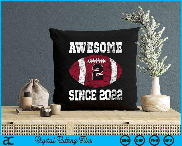 Awesome Since 2022 2nd Birthday Football 2 Years Old Vintage Sports SVG PNG Digital Cutting Files Awesome Since 2022 2nd Birthday Football 2 Years Old Vintage Sports SVG PNG Digital Cutting Files