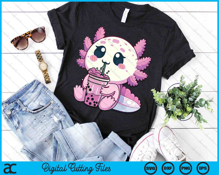 Axolotl Bubble Boba Tea Anime Cute Kawaii SVG PNG Digital Cutting File Axolotl Bubble Boba Tea Anime Cute Kawaii SVG PNG Digital Cutting File