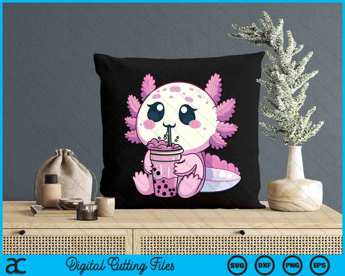 Axolotl Bubble Boba Tea Anime Cute Kawaii SVG PNG Digital Cutting File Axolotl Bubble Boba Tea Anime Cute Kawaii SVG PNG Digital Cutting File