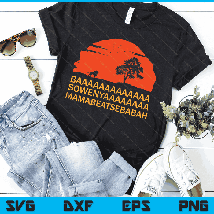 BAAA SOWENYAAA African King Lion SVG PNG Digital Cutting Files BAAA SOWENYAAA African King Lion SVG PNG Digital Cutting Files