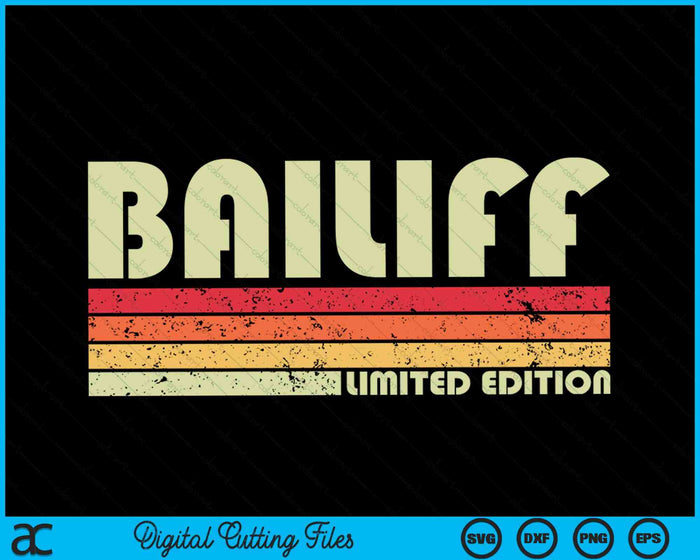 BAILIFF Título de trabajo divertido Profesión Cumpleaños SVG PNG Archivos de corte digital BAILIFF Título de trabajo divertido Profesión Cumpleaños SVG PNG Archivos de corte digital