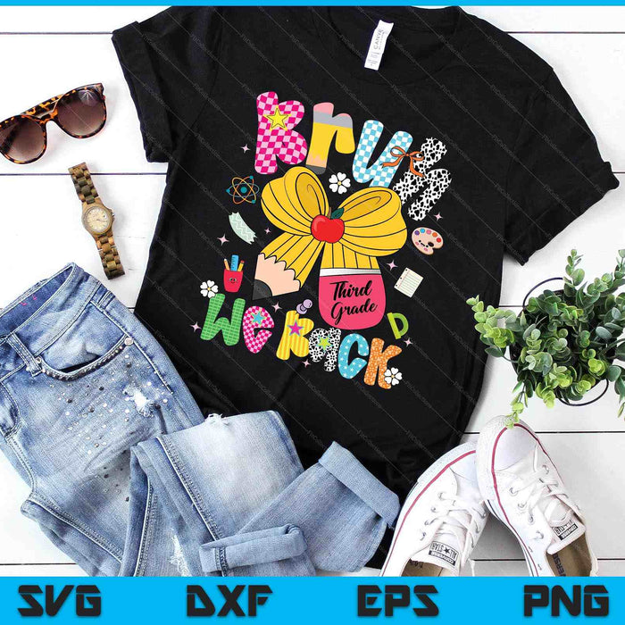 Back To School Bruh We Back 3rd Grade Pencil Bow SVG PNG Digital Printable Files Back To School Bruh We Back 3rd Grade Pencil Bow SVG PNG Digital Printable Files
