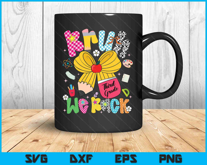 Back To School Bruh We Back 3rd Grade Pencil Bow SVG PNG Digital Printable Files Back To School Bruh We Back 3rd Grade Pencil Bow SVG PNG Digital Printable Files