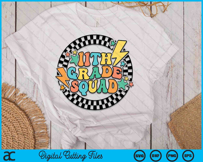 Back To School Groovy Teacher 11th Grade Crew Squad Team SVG PNG Digital Cutting Files Back To School Groovy Teacher 11th Grade Crew Squad Team SVG PNG Digital Cutting Files