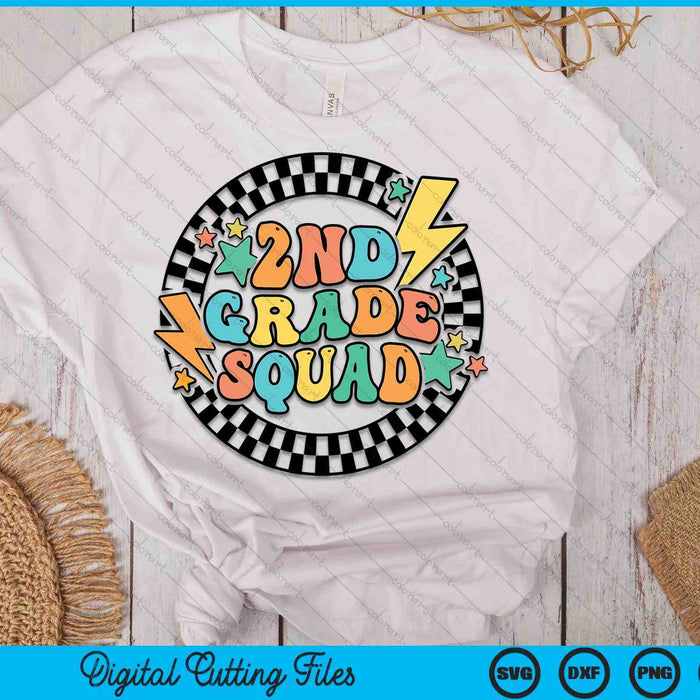 Back To School Groovy Teacher 2nd Grade Crew Squad Team SVG PNG Digital Cutting Files Back To School Groovy Teacher 2nd Grade Crew Squad Team SVG PNG Digital Cutting Files