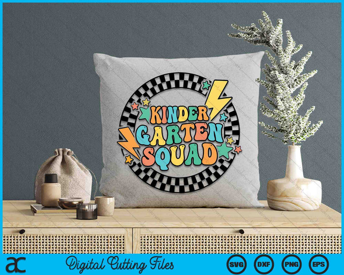 Back To School Groovy Teacher Kindergarten Crew Squad Team SVG PNG Digital Cutting Files Back To School Groovy Teacher Kindergarten Crew Squad Team SVG PNG Digital Cutting Files