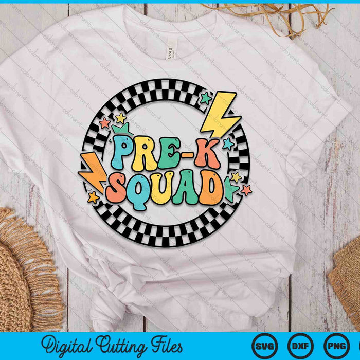 Back To School Groovy Teacher Pre-K Crew Squad Team SVG PNG Digital Cutting Files Back To School Groovy Teacher Pre-K Crew Squad Team SVG PNG Digital Cutting Files