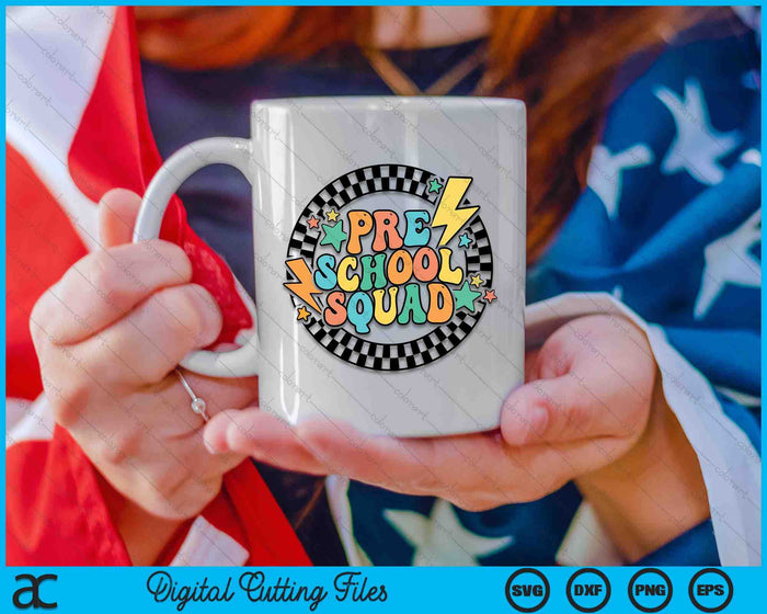 Back To School Groovy Teacher Preschool Crew Squad Team SVG PNG Digital Cutting Files Back To School Groovy Teacher Preschool Crew Squad Team SVG PNG Digital Cutting Files