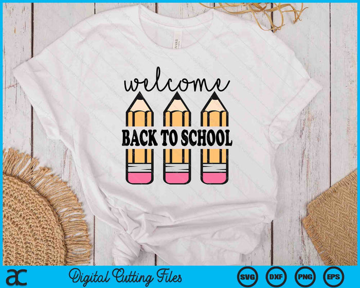 Back To School Pencil Teacher 1st Day Of School SVG PNG Digital Printable Files Back To School Pencil Teacher 1st Day Of School SVG PNG Digital Printable Files