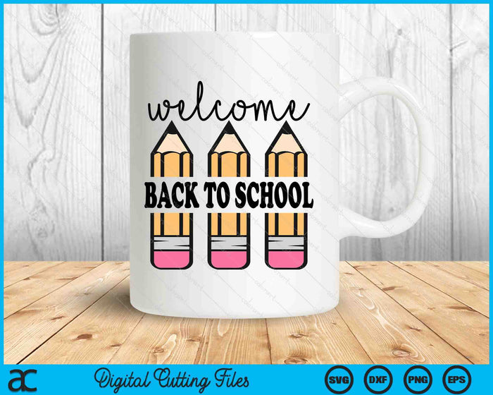 Back To School Pencil Teacher 1st Day Of School SVG PNG Digital Printable Files Back To School Pencil Teacher 1st Day Of School SVG PNG Digital Printable Files