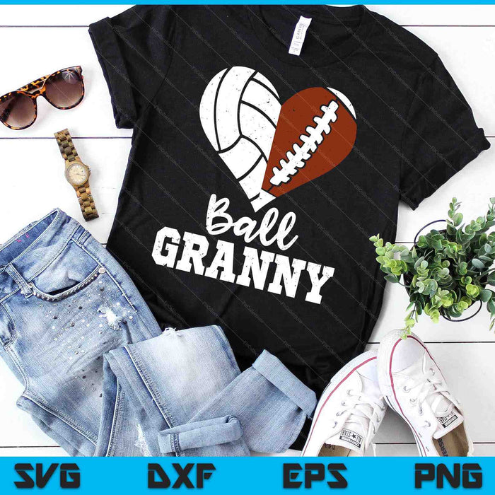 Ball Granny Heart Football Volleyball Granny SVG PNG Digital Cutting Files Ball Granny Heart Football Volleyball Granny SVG PNG Digital Cutting Files