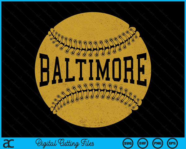 Baltimore Baseball Fan SVG PNG Digital Cutting Files