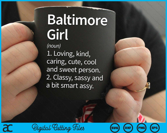 Baltimore Girl MD Maryland Home Roots SVG PNG Snijden afdrukbare bestanden Baltimore Girl MD Maryland Home Roots SVG PNG Snijden afdrukbare bestanden