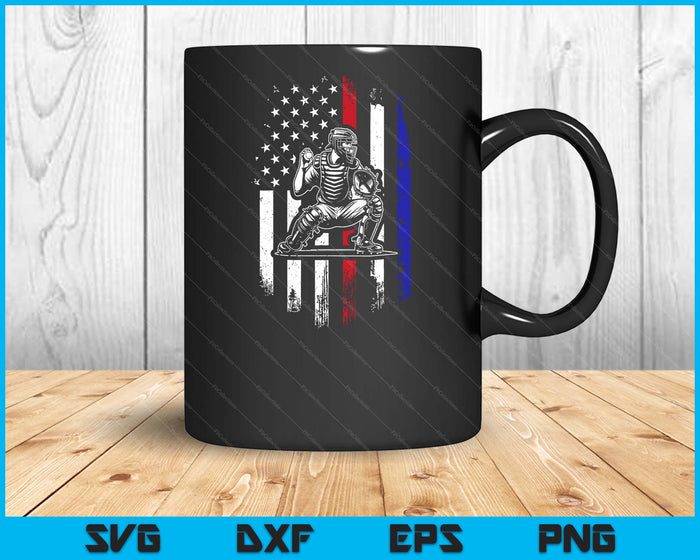 Baseball American Flag Patriotic Catcher 4th Of July Gift SVG PNG Digital Cutting Files Baseball American Flag Patriotic Catcher 4th Of July Gift SVG PNG Digital Cutting Files
