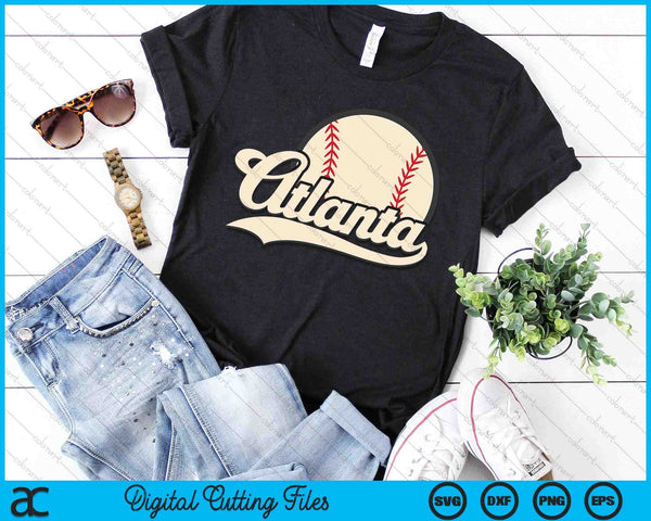 Baseball American Lover Atlanta Baseball SVG PNG Digital Cutting Files