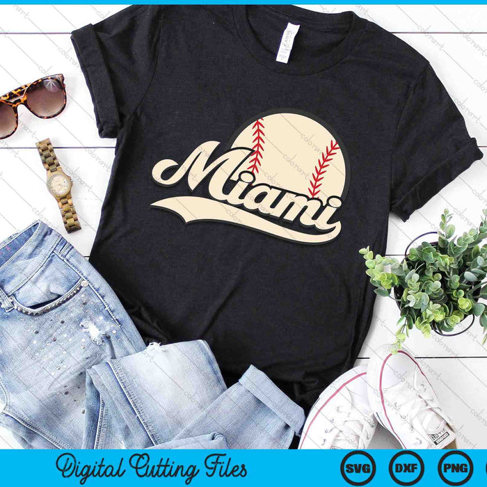 Baseball American Lover Miami Baseball SVG PNG Digital Cutting Files
