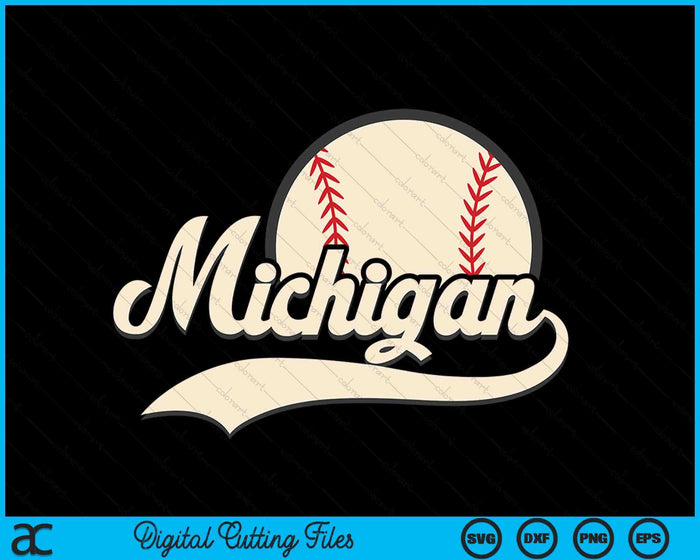 Baseball American Lover Michigan Baseball SVG PNG Digital Cutting Files Baseball American Lover Michigan Baseball SVG PNG Digital Cutting Files