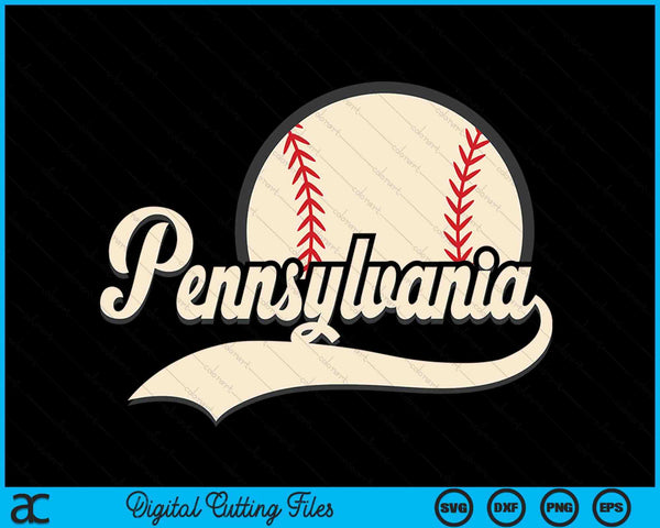 Baseball American Lover Pennsylvania Baseball SVG PNG Digital Cutting Files