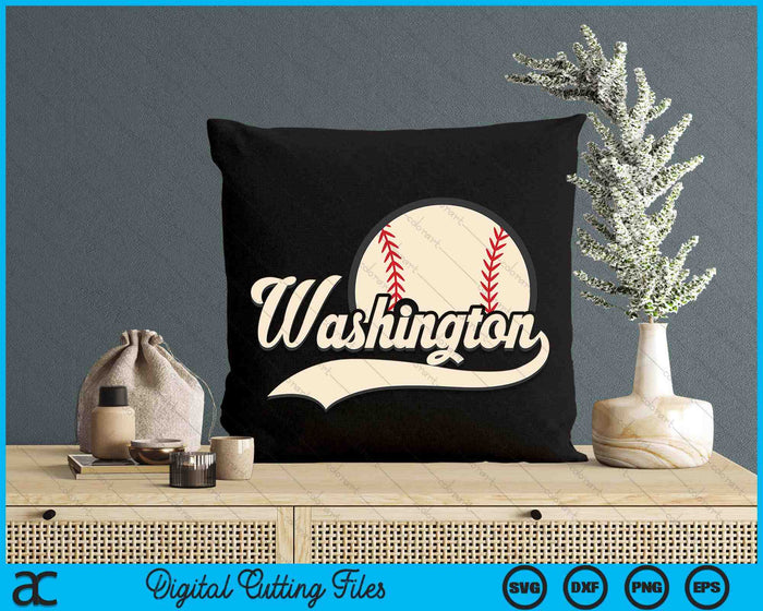 Baseball American Lover Washington Baseball SVG PNG Digital Cutting Files