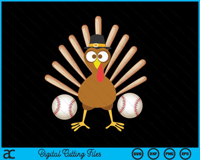 Baseball Bat Turkey Thanksgiving SVG PNG Digital Cutting File Baseball Bat Turkey Thanksgiving SVG PNG Digital Cutting File