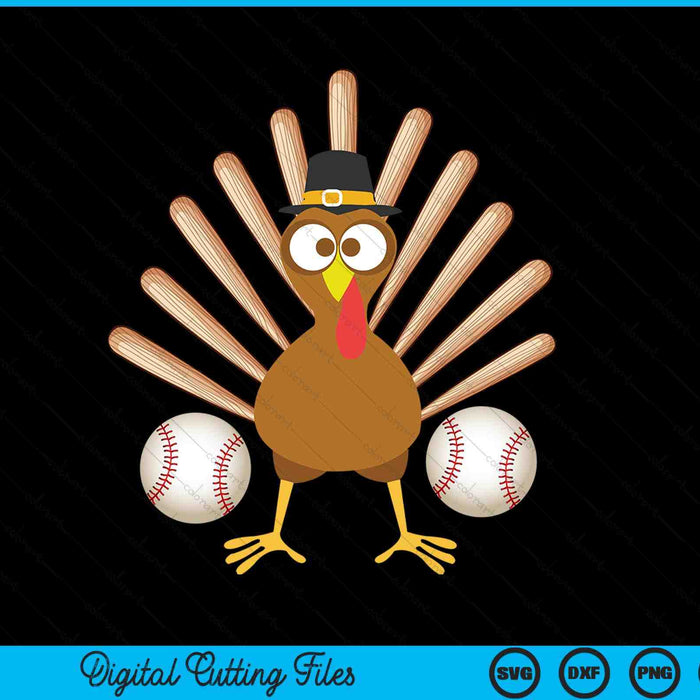 Baseball Bat Turkey Thanksgiving SVG PNG Digital Cutting File Baseball Bat Turkey Thanksgiving SVG PNG Digital Cutting File