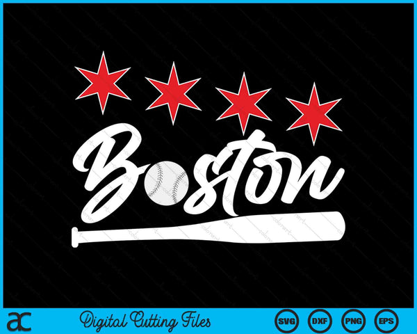 Honkbal Boston minnaar schattige Boston honkbalknuppel Amerikaanse SVG PNG digitale snijbestanden