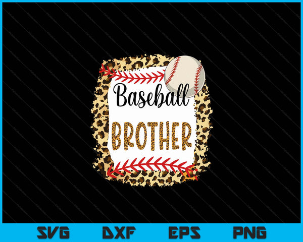 Baseball Brother Leopard Baseball Brother For Father's Day SVG PNG Digital Cutting Files