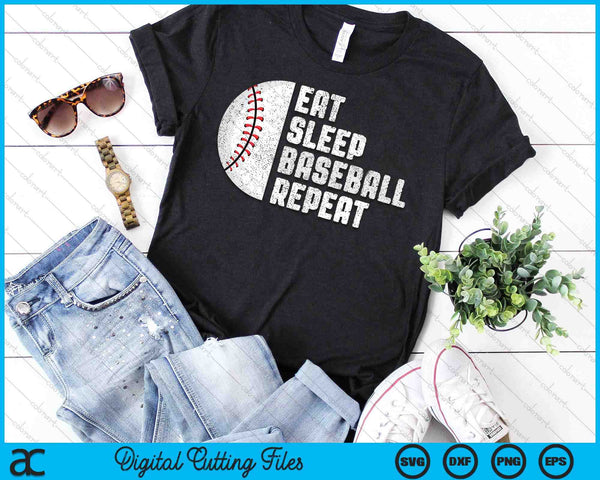 Baseball Coach Eat Sleep Baseball Repeat Baseball SVG PNG Digital Cutting Files