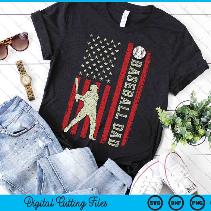 Baseball Dad US Flag Gifts For Dad Men Patriotic Fathers Day SVG PNG Digital Printable Files Baseball Dad US Flag Gifts For Dad Men Patriotic Fathers Day SVG PNG Digital Printable Files