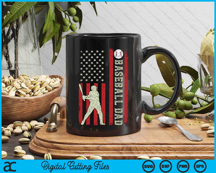Baseball Dad US Flag Gifts For Dad Men Patriotic Fathers Day SVG PNG Digital Printable Files Baseball Dad US Flag Gifts For Dad Men Patriotic Fathers Day SVG PNG Digital Printable Files