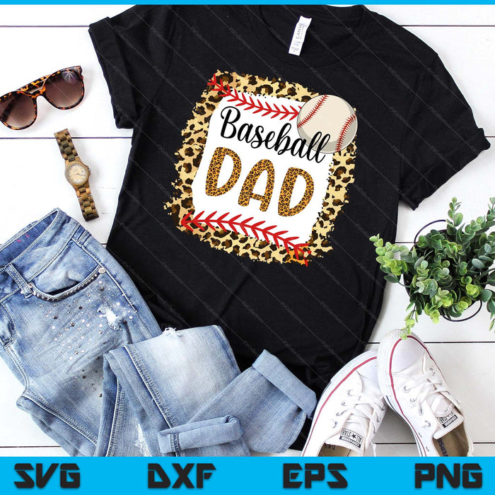 Baseball Dad Leopard Baseball Dad For Father's Day SVG PNG Digital Cutting Files Baseball Dad Leopard Baseball Dad For Father's Day SVG PNG Digital Cutting Files