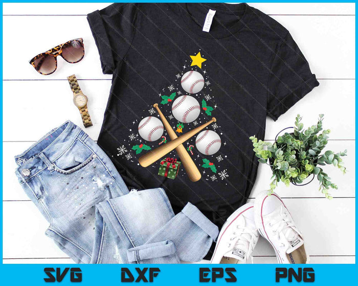 Baseball Equipment Christmas Tree Christmas Baseball SVG PNG Digital Cutting Files Baseball Equipment Christmas Tree Christmas Baseball SVG PNG Digital Cutting Files