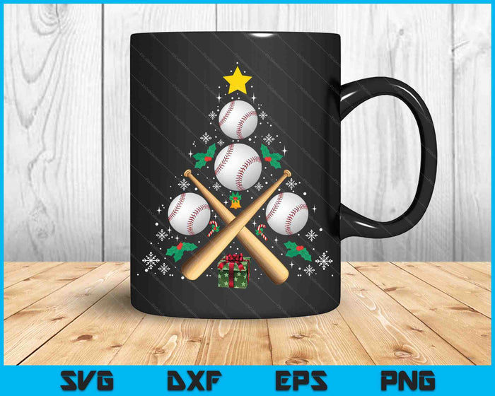 Baseball Equipment Christmas Tree Christmas Baseball SVG PNG Digital Cutting Files Baseball Equipment Christmas Tree Christmas Baseball SVG PNG Digital Cutting Files