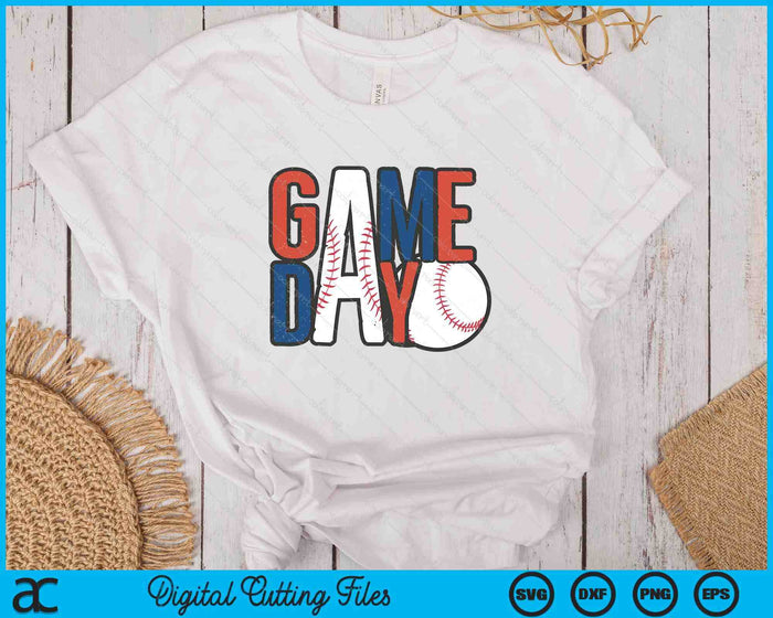 Baseball Game Day Navy Blue And Red SVG PNG Digital Printable Files Baseball Game Day Navy Blue And Red SVG PNG Digital Printable Files