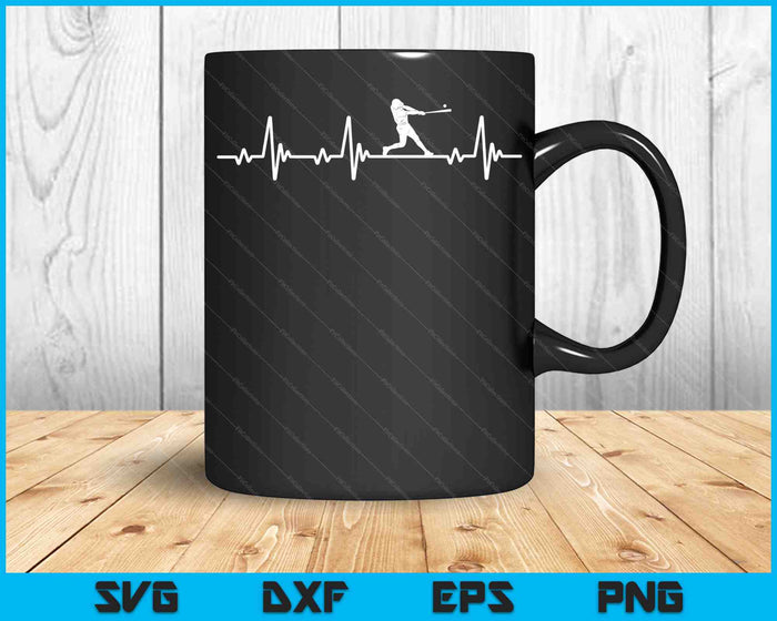 Honkbal Heartbeat SVG PNG snijden afdrukbare bestanden Honkbal Heartbeat SVG PNG snijden afdrukbare bestanden